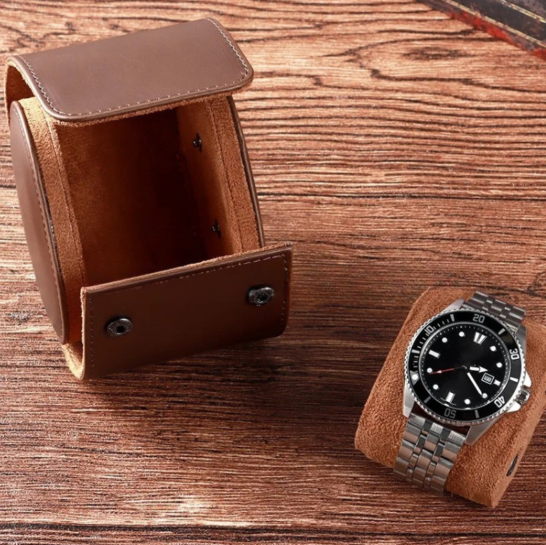 Watch Case – Cognac Oak 1 Slots - Watch Case