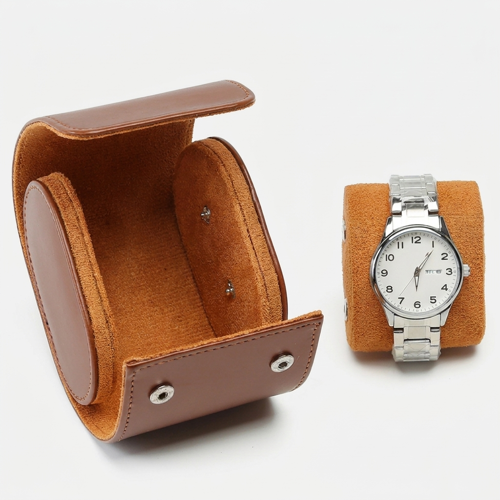 Watch Case – Cognac Oak 1 Slot - Watch Case