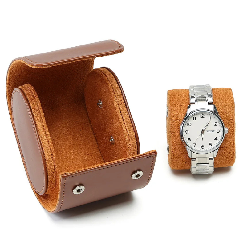 Watch Case – Cognac Oak 1 Slots - Watch Case