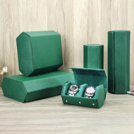 Watch Case – Emerald Roll 8 Slots - Watch Case