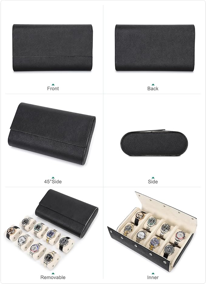 Watch Case - Travel 8 Slots - Watch Roll