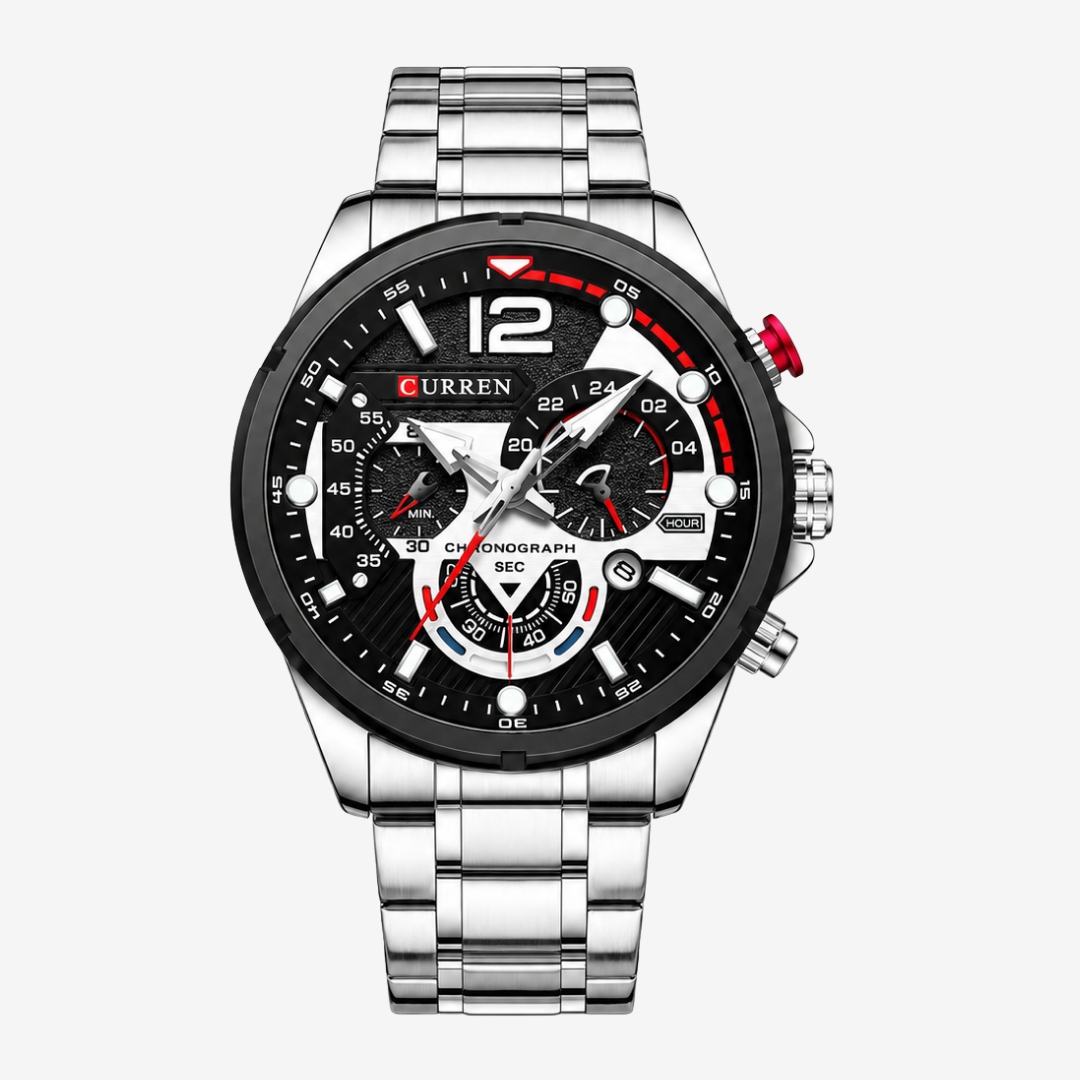 Watch – Lucca – 42mm - Silver Black - Watch