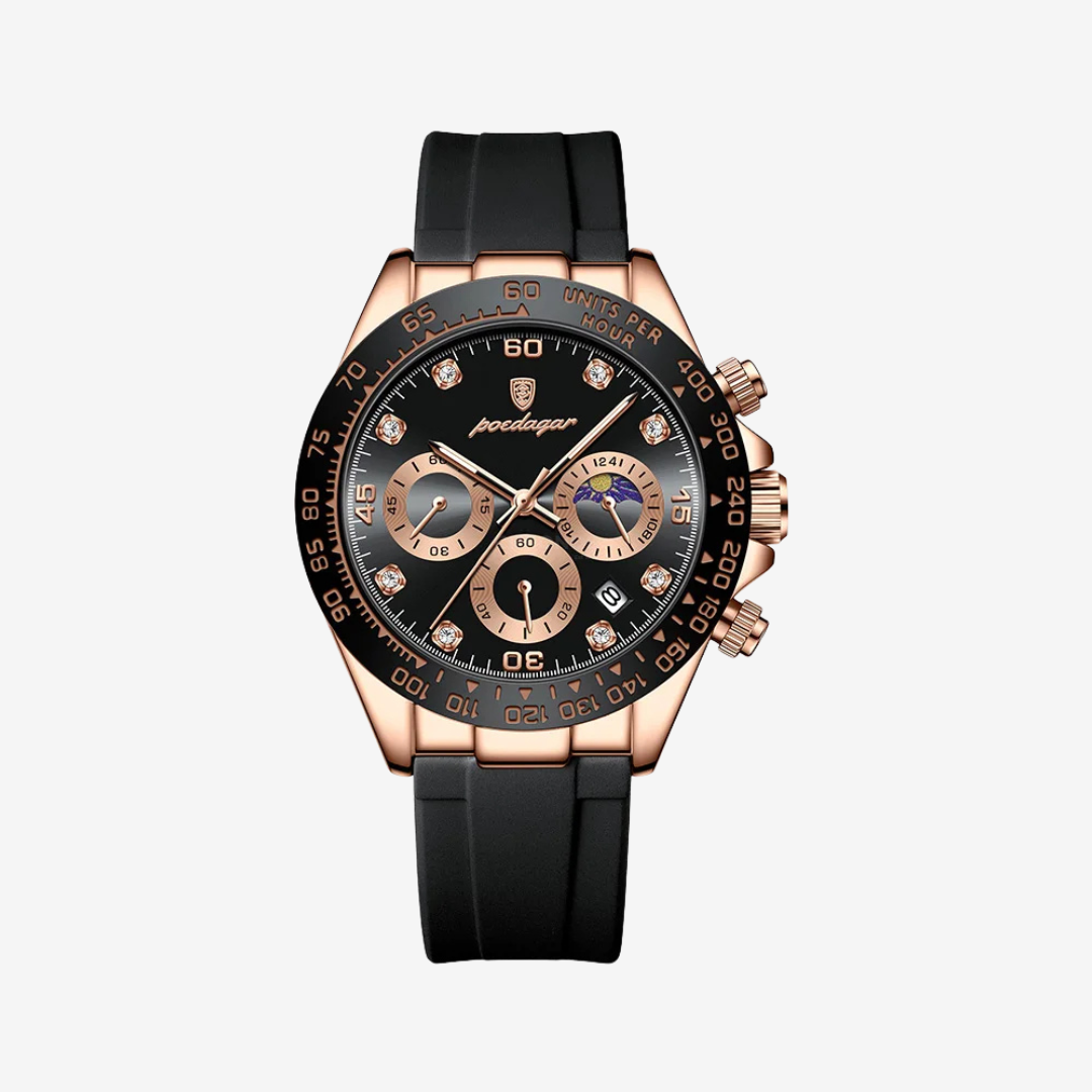 Watch – Lumen – 41mm - Rose Gold Black - Silicone - Watch