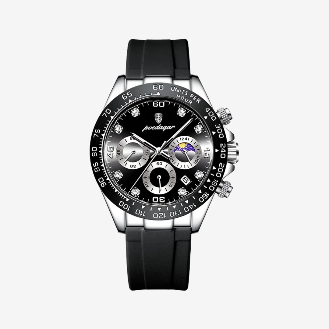 Watch – Lumen – 41mm - Silver Black - Silicone - Watch