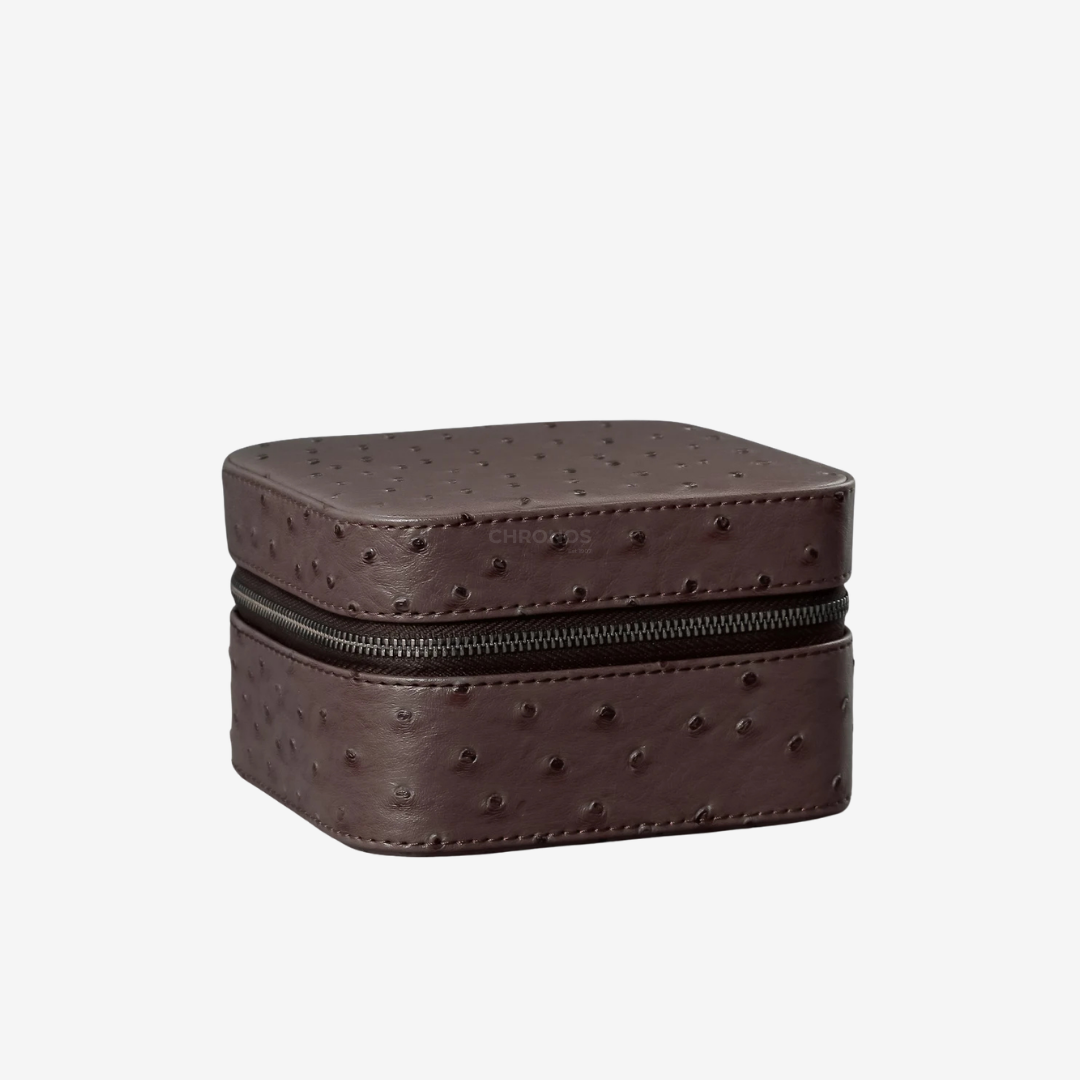 Watch Roll – Brown Ostrich 2 Slots - Watch Box