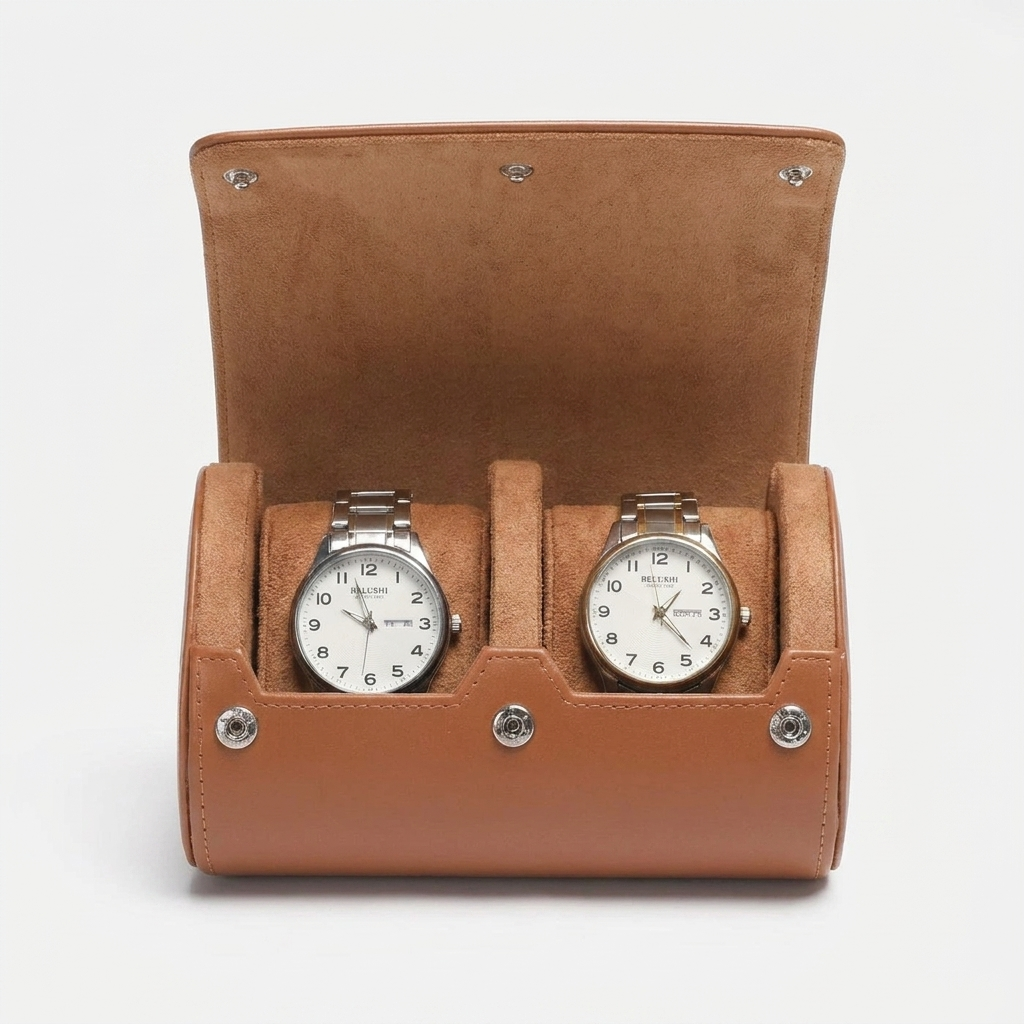 Watch Roll – Capri Duo 2 Slots - Brown - Watch Roll