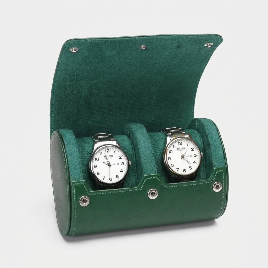 Watch Roll – Capri Duo 2 Slots - Green - Watch Roll