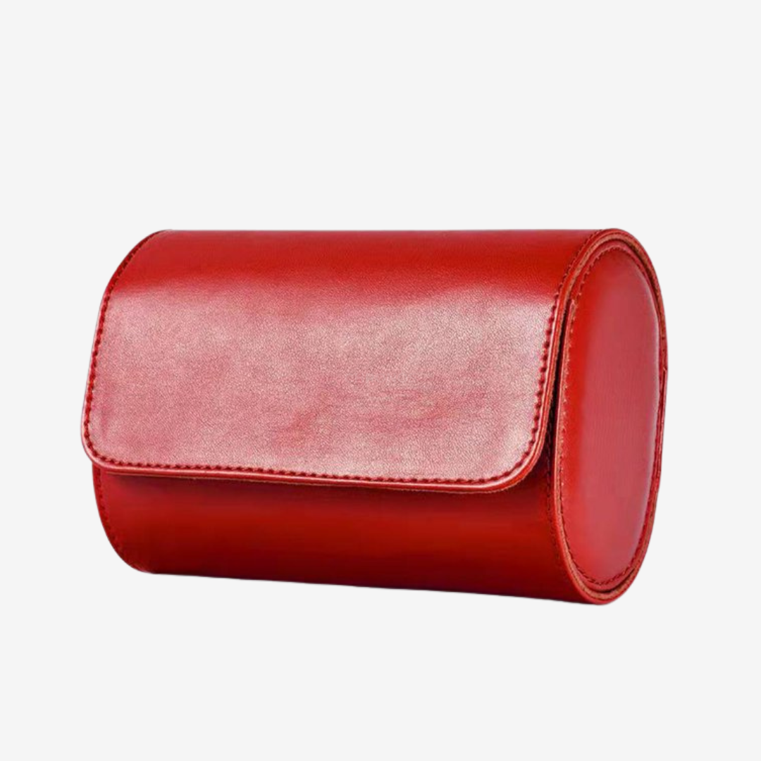 Watch Roll – Crimson Leather 2 Slots - Watch Box