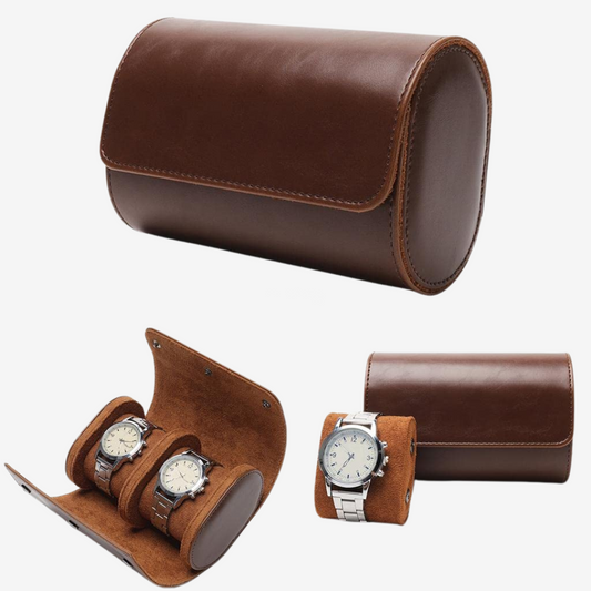 Watch Roll - Duo Brown - Watch Box