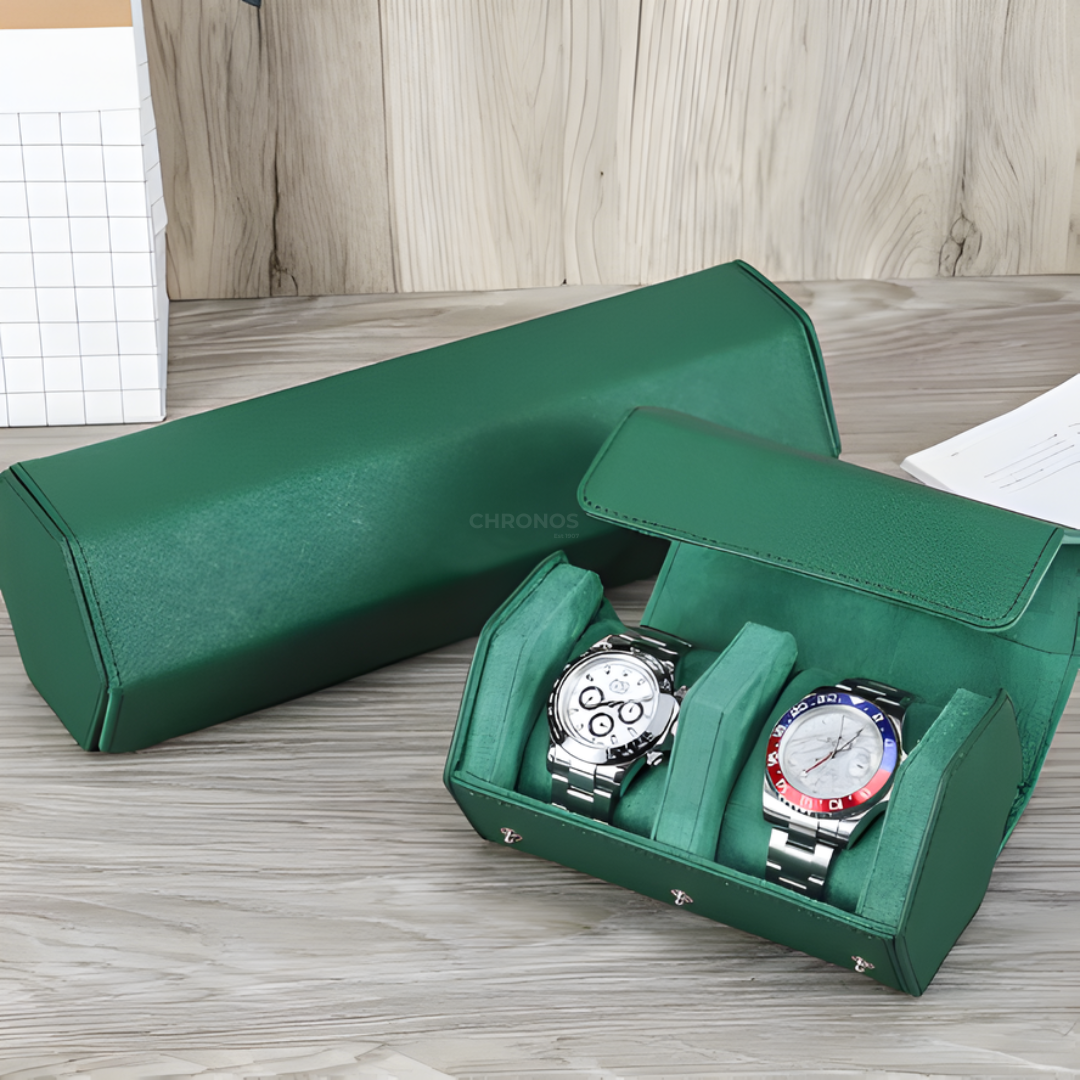 Watch Case – Emerald Roll 2 Slots - Watch Case
