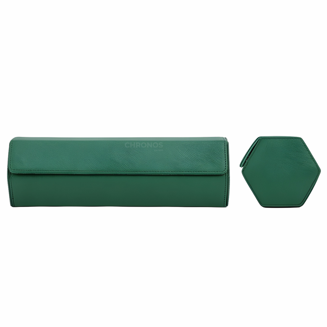 Watch Case – Emerald Roll 4 Slots - Watch Case