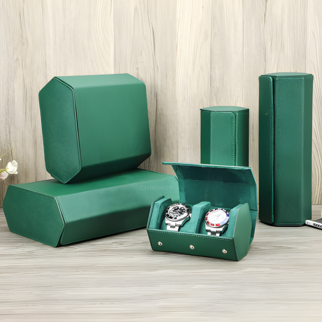 Watch Case – Emerald Roll 6 Slots - Watch Case