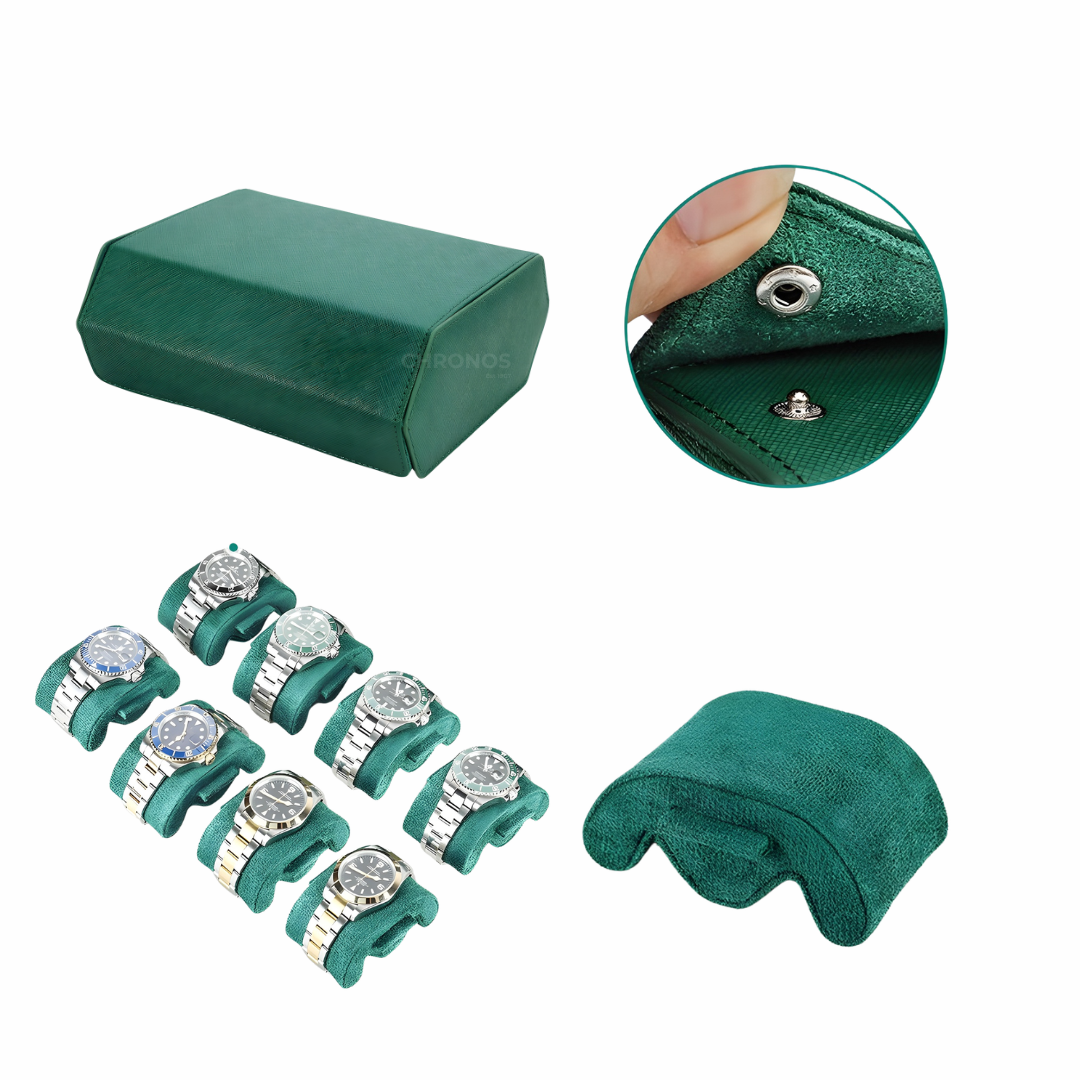 Watch Case – Emerald Roll 8 Slots - Watch Case