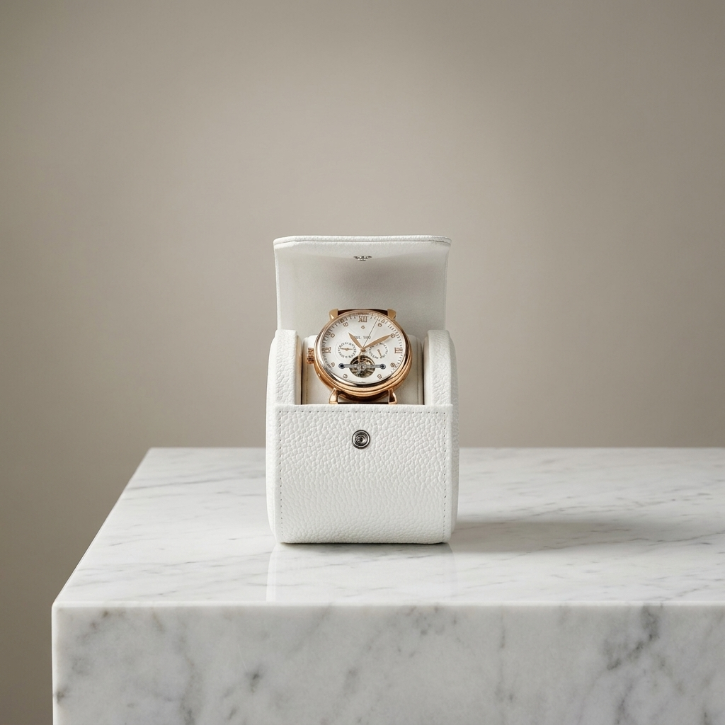 Watch Roll – Full Grain White - Watch Box