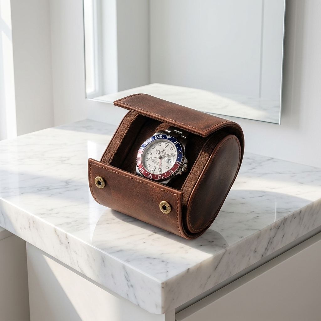 Watch Roll – Leather 1 Slot - Watch Roll