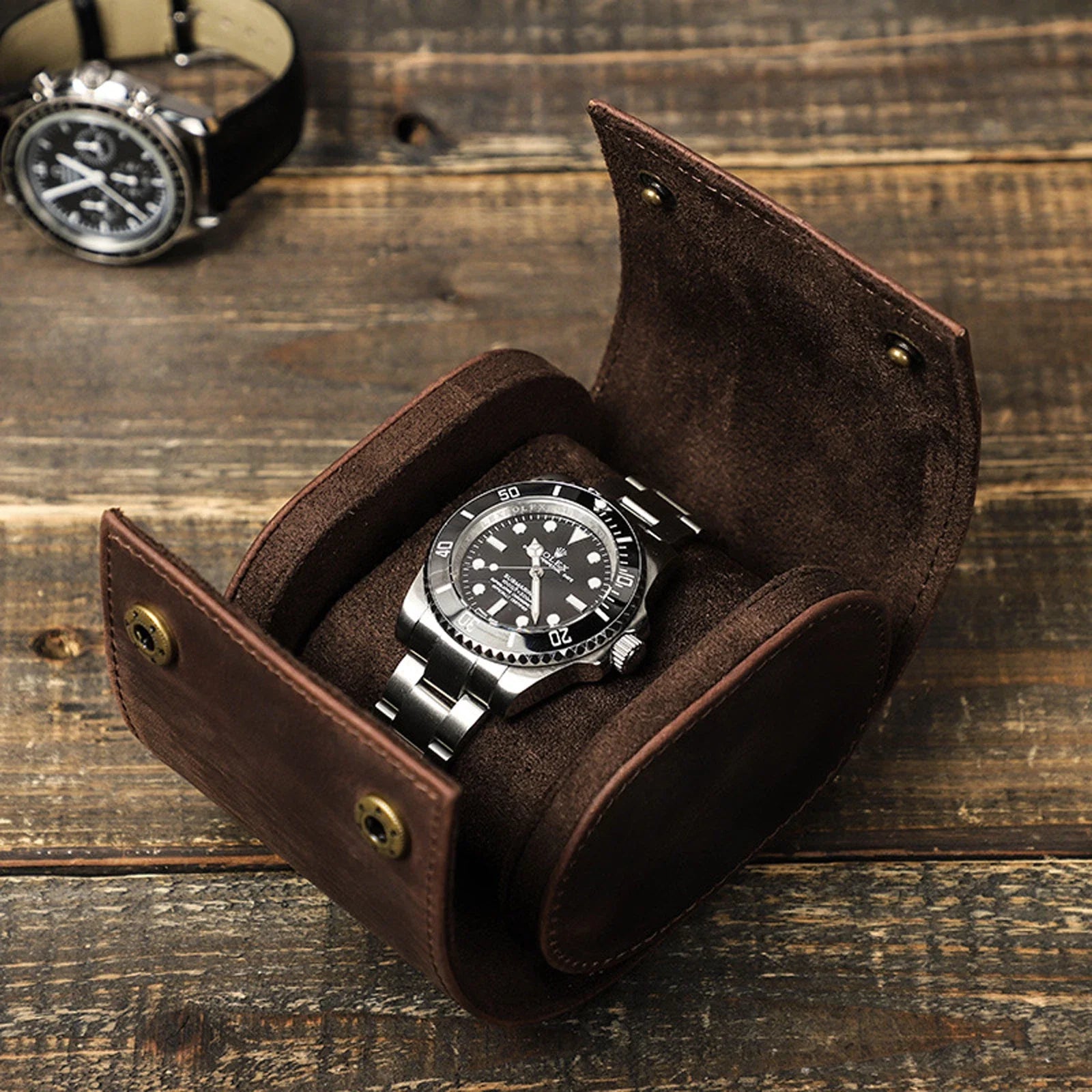 Watch Roll – Leather 1 Slot - Watch Roll