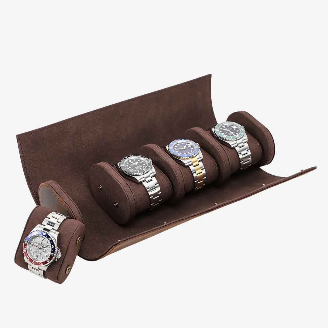 Watch Roll – Leather 4 Slots - Watch Roll