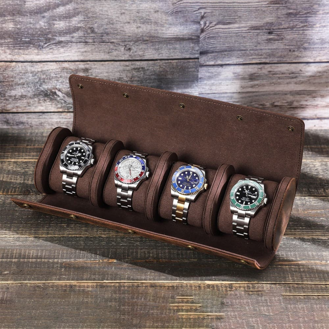 Watch Roll - Leather 4 Slots