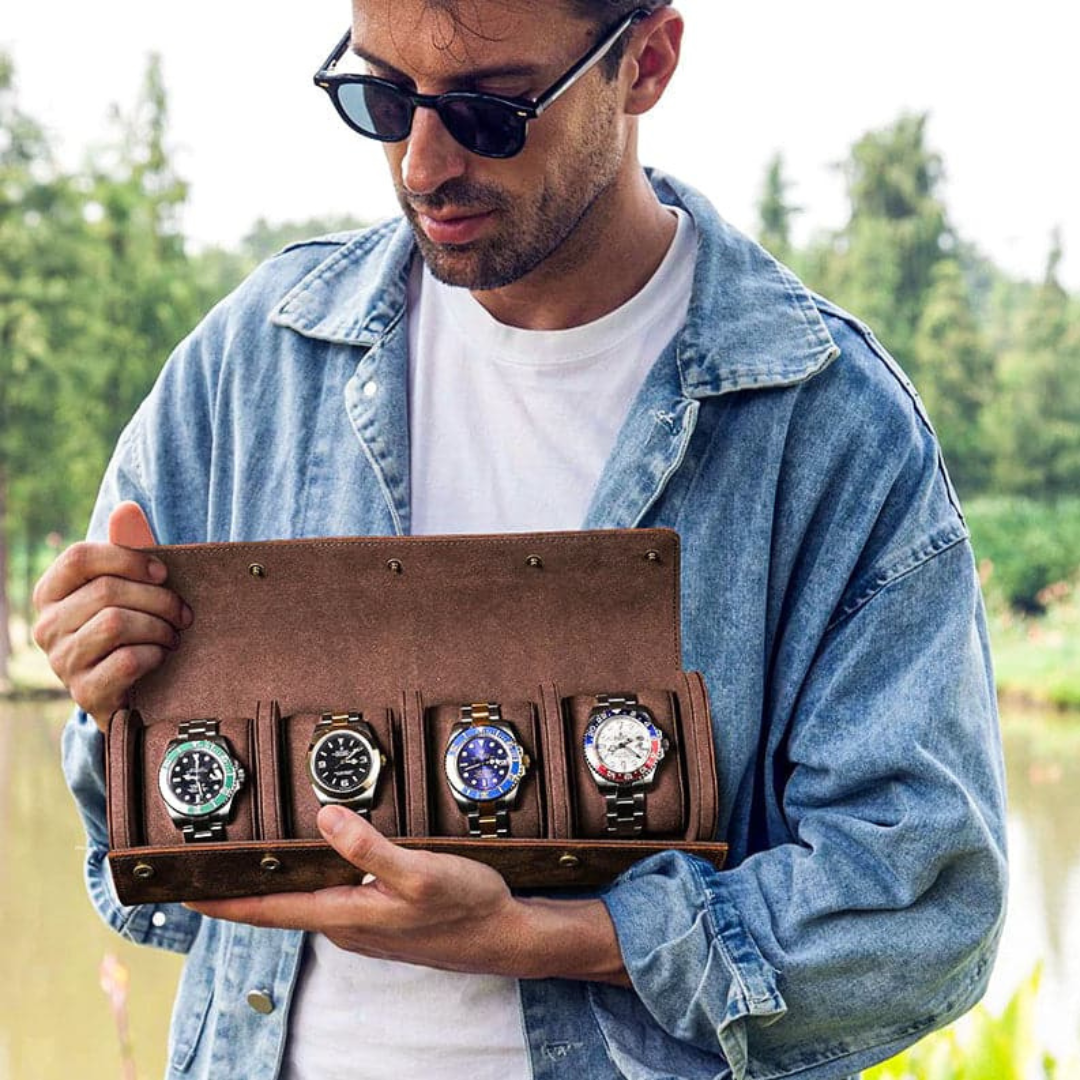 Watch Roll - Leather 4 Slots