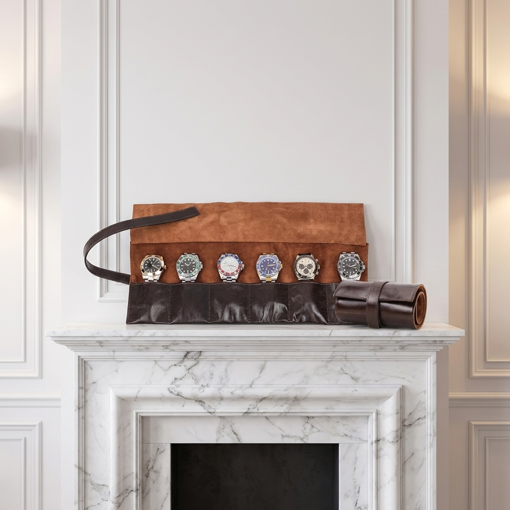 Watch Roll – Leather Roll 6 Slots - Watch Roll