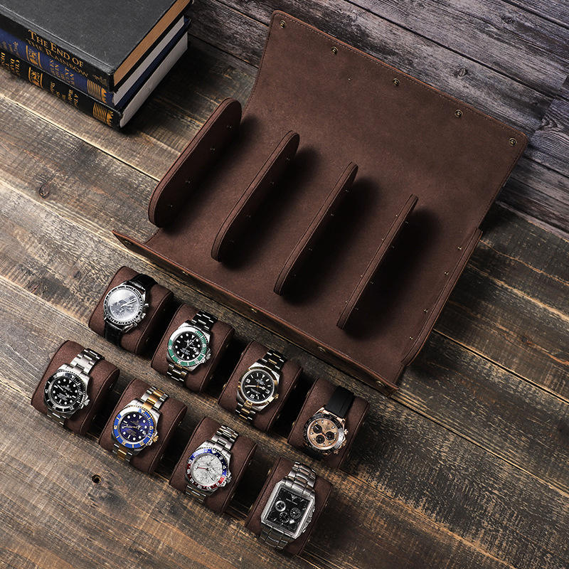Watch Roll – Leather 8 Slots - Watch Roll