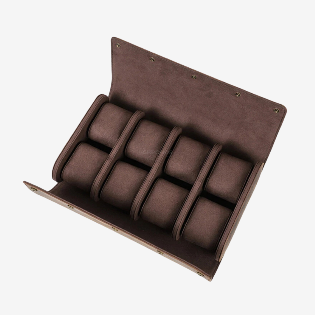 Watch Roll – Leather 8 Slots - Watch Roll