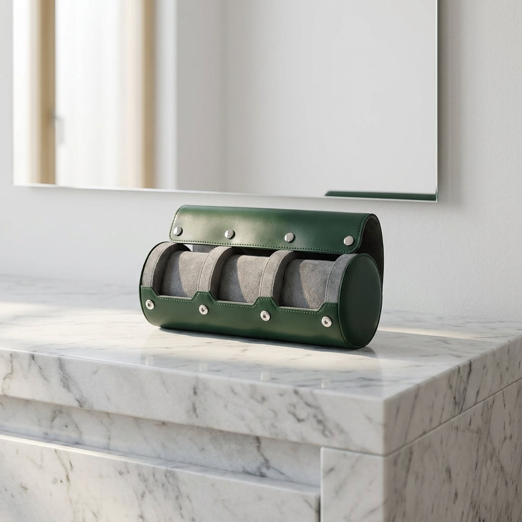 Watch Roll – Olive Trio - Watch Box