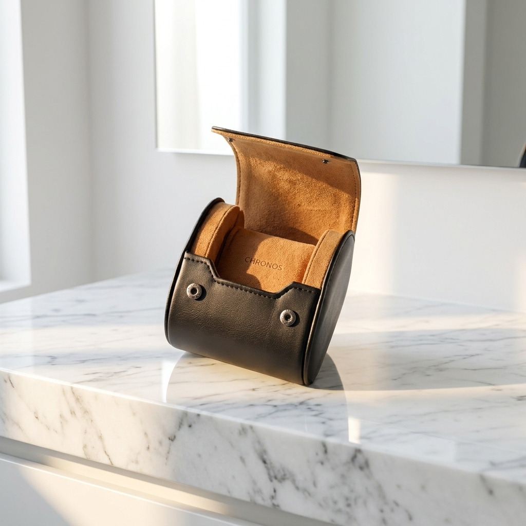 Watch Roll – One Black Leather - Watch Roll