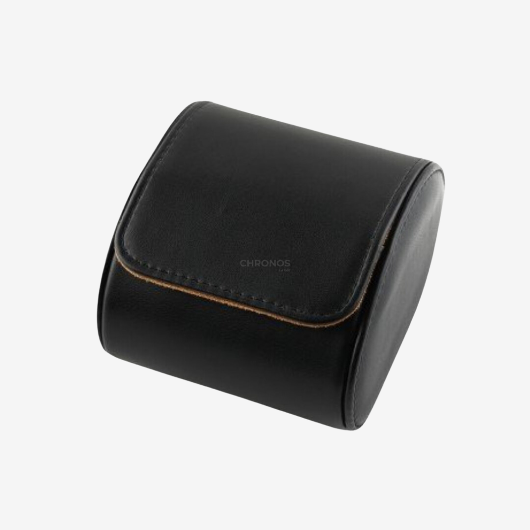 Watch Roll One – Black Leather Watch Case - Watch Roll
