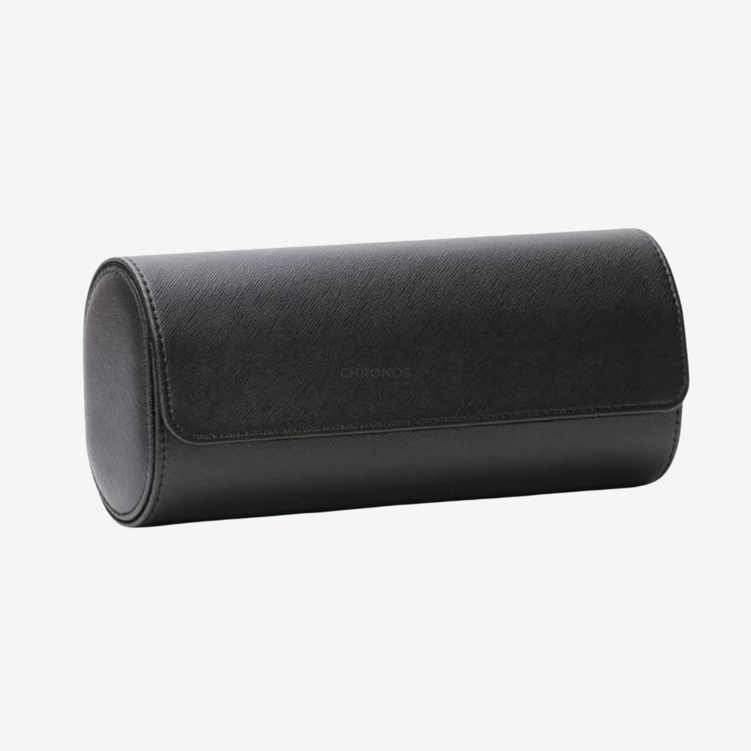 Watch Case - Leather Black 3 slots - Watch Box