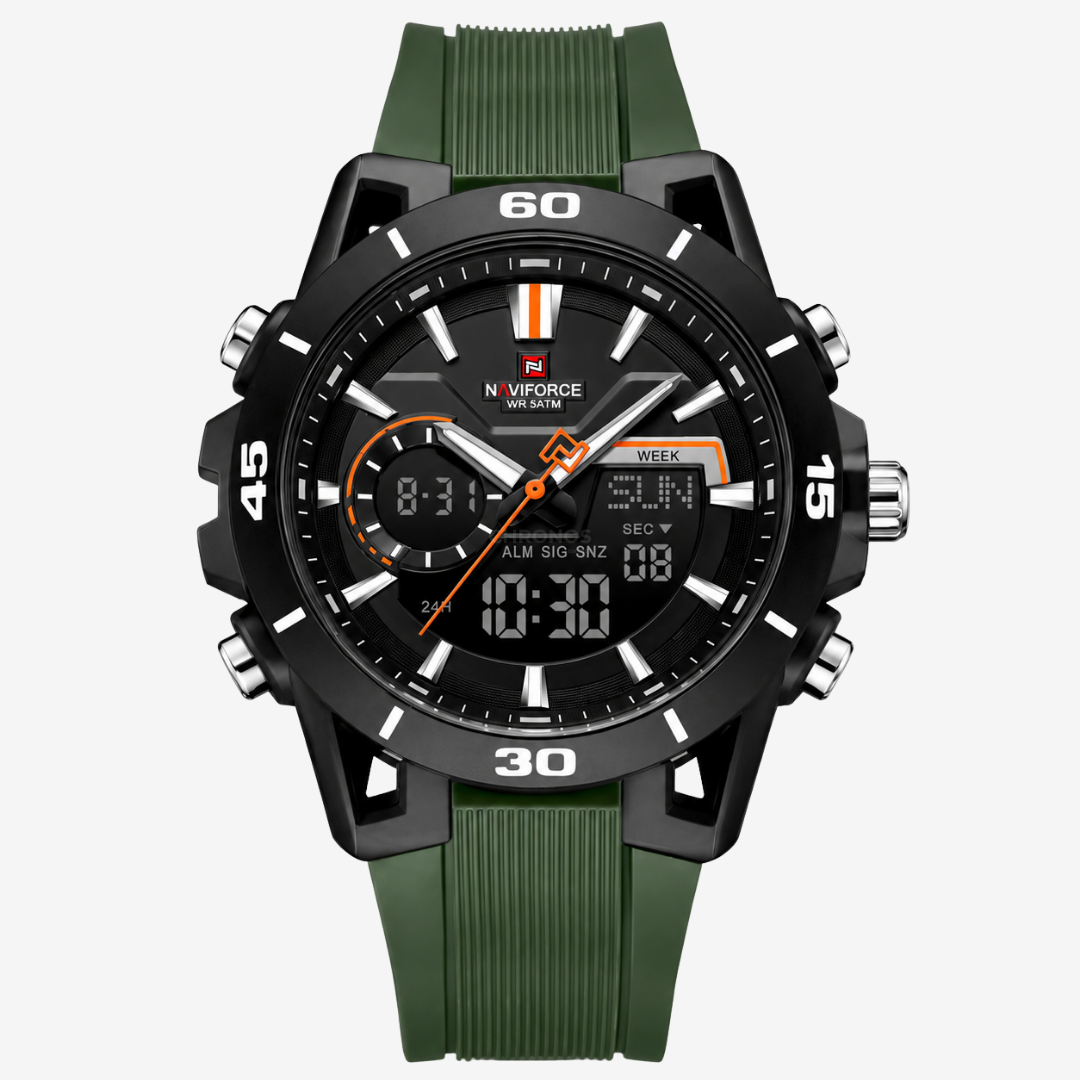 Watch – Salerno – 42mm - Black / Green Band - Watch