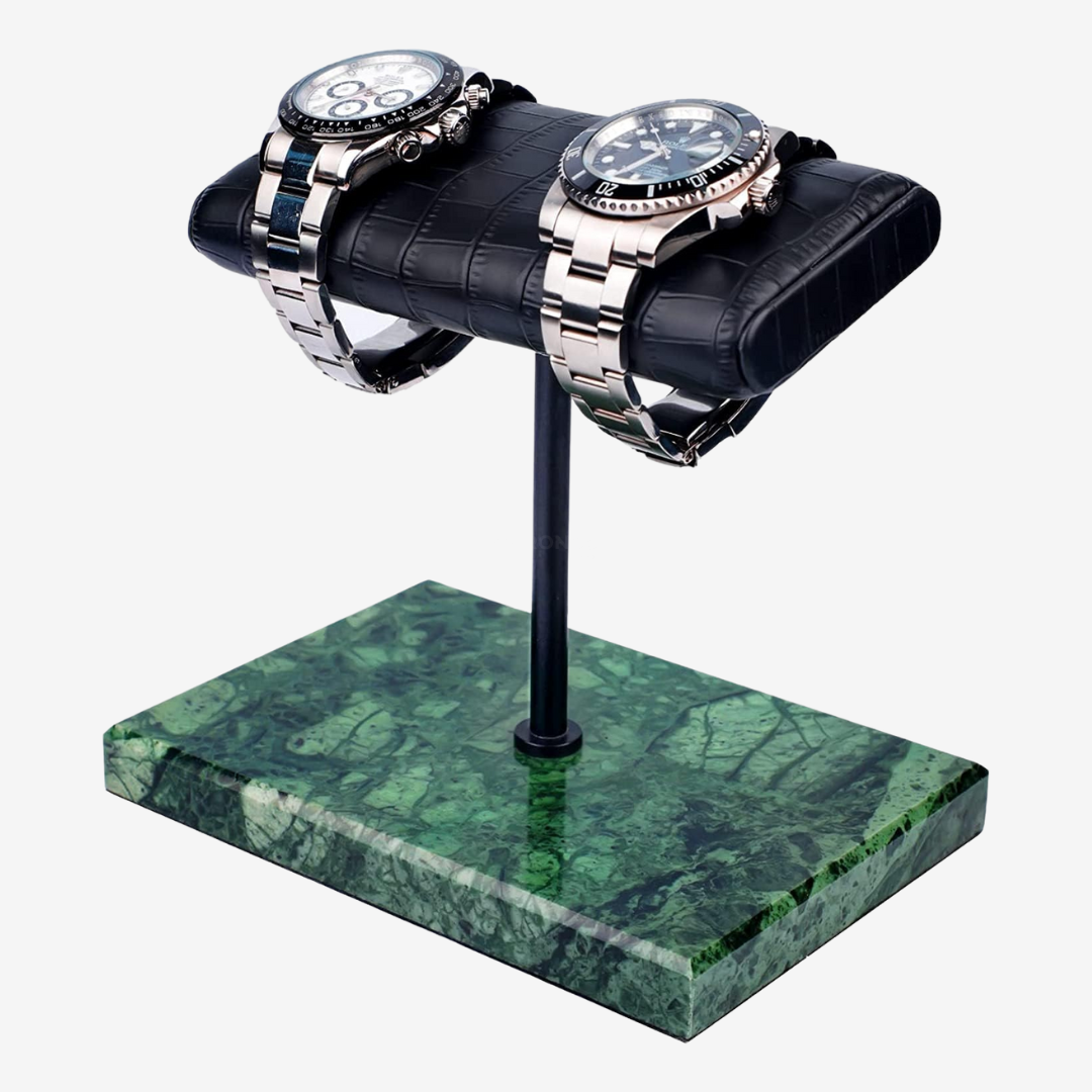 Watch Stand - Double Cushion Marble Green - WATCH STAND