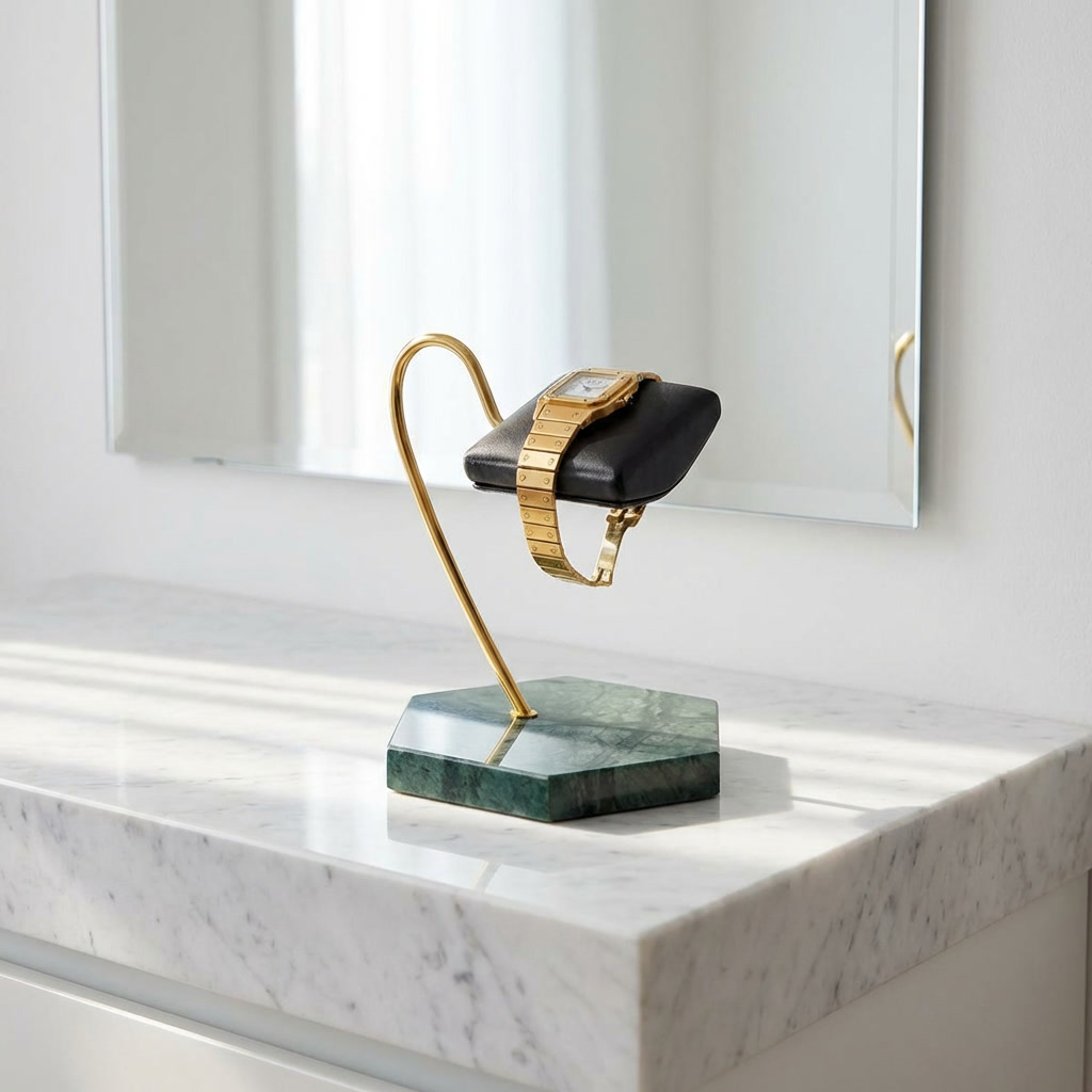 Watch Stand – Hexagonal Single Cushion Green - Watch Stand