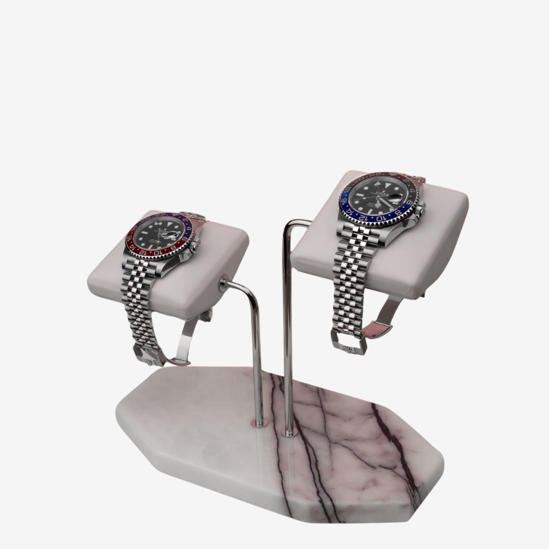 Watch Stand - Marble 2 Slots - Watch Stand