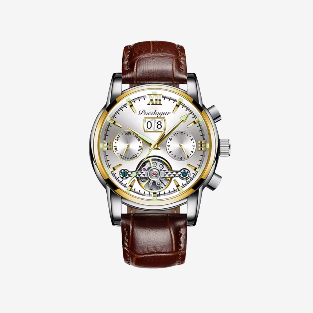 Watch – Vicenza – 43mm - Gold White - Leather - Watch