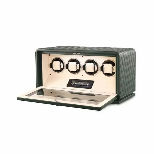 Watch Winder – Amber Throne 4 Slots - Olive Green - Watch Winder