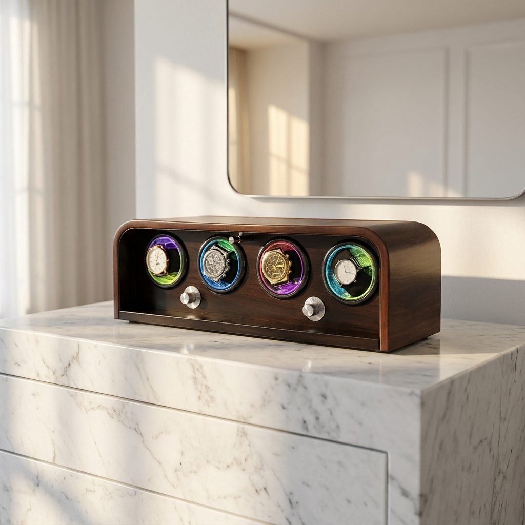 Watch Winder – Auburn Rainbow 4 Slots - Watch Winder