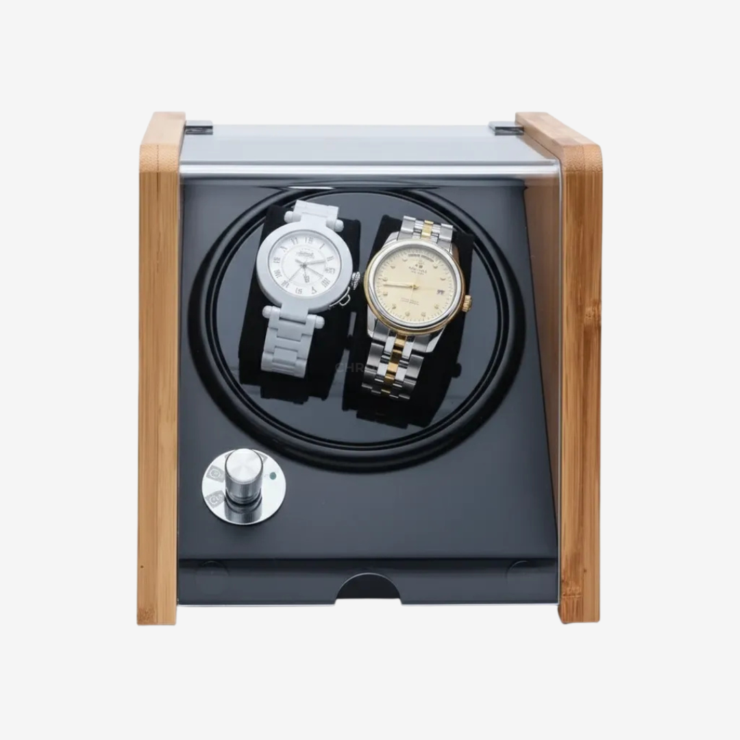 Watch Winder – Bamboo Black Duo - Watch Winder