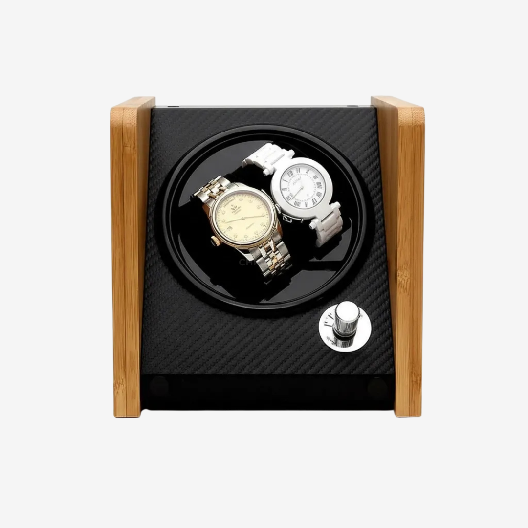 Watch Winder – Bamboo Carbon Duo - Watch Winder