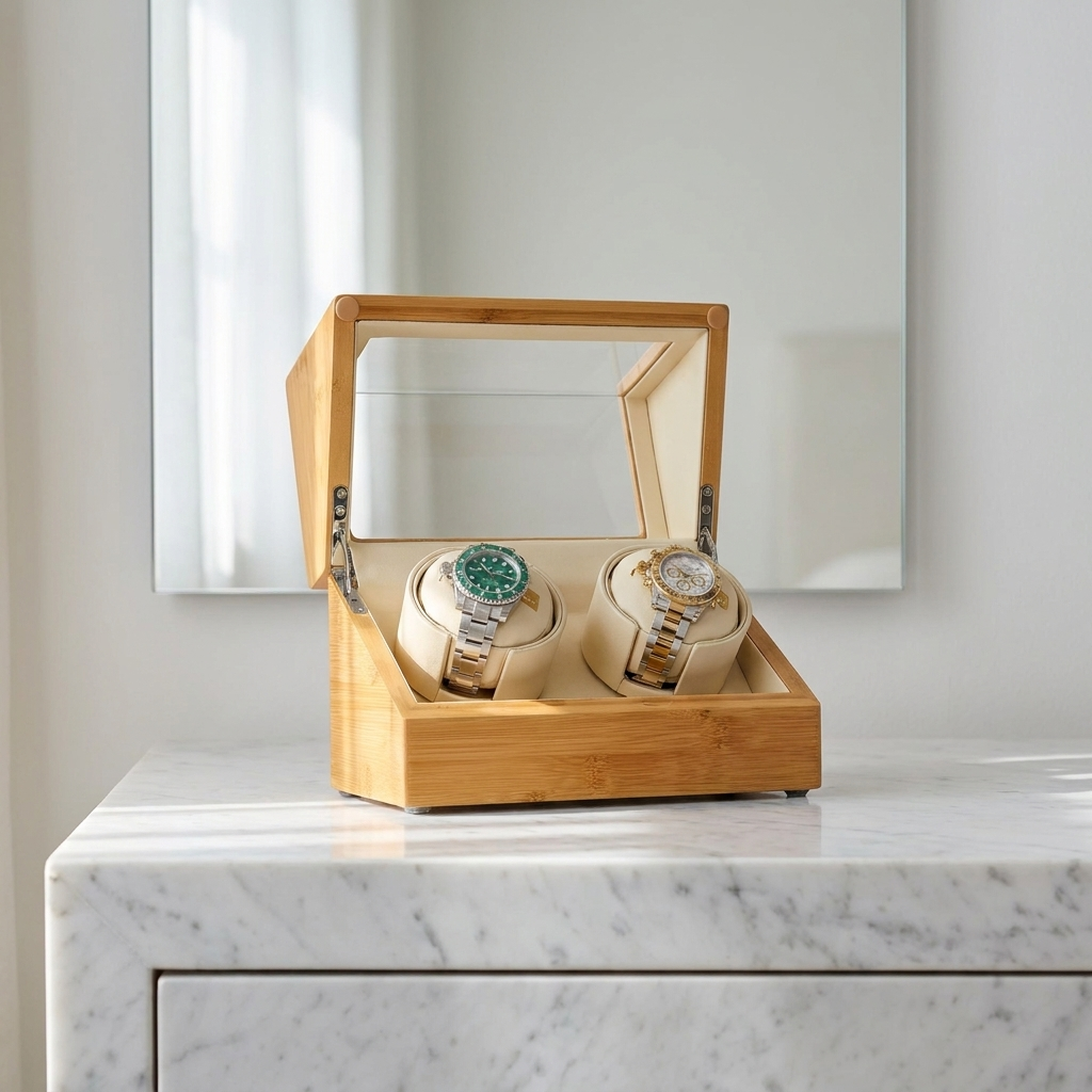 Watch Winder – Bamboo Edition - Watch Winder