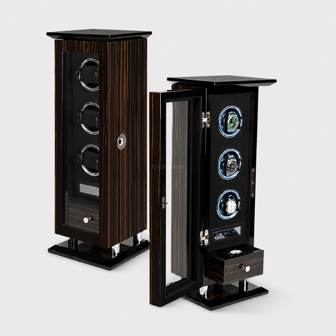 Watch Winder – Beaumont Wood - 3 Slots / US / CAN - Watch Winder Safe