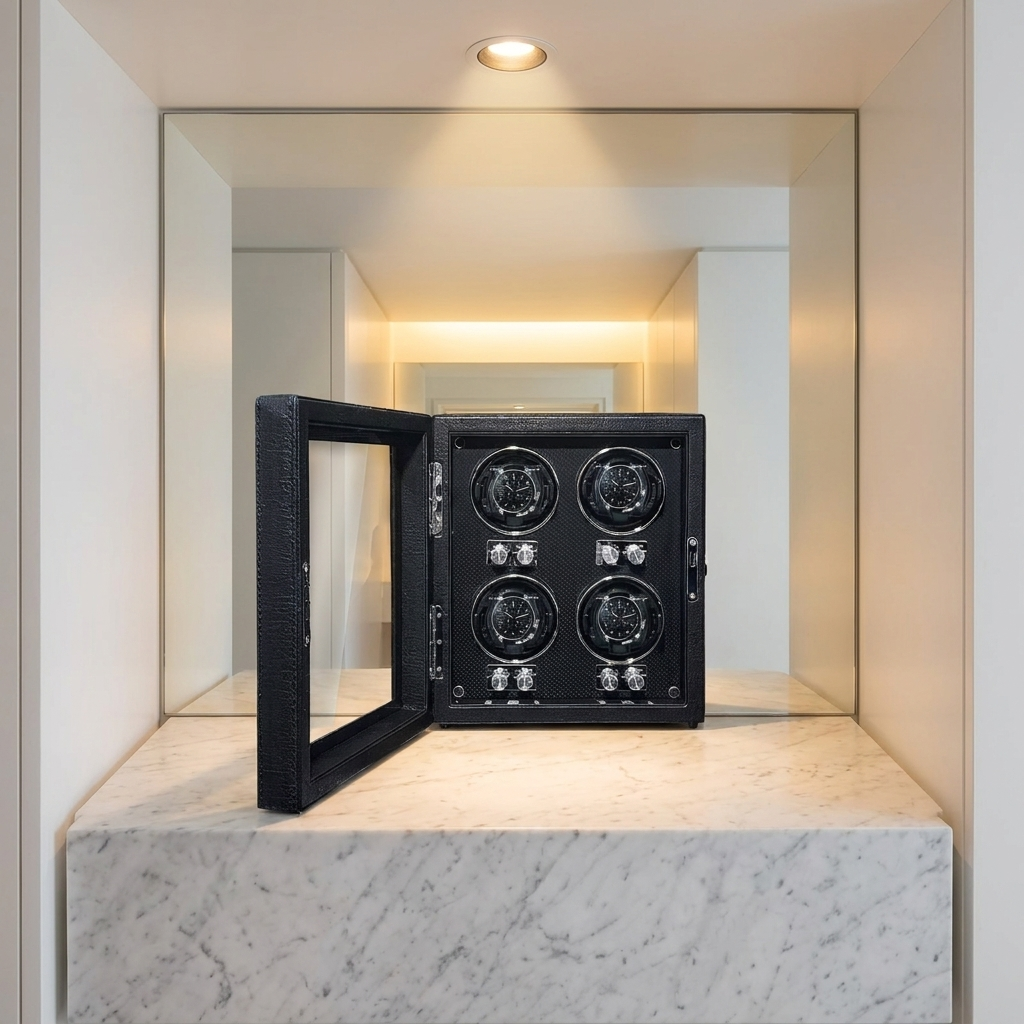 Watch Winder – Black 4 Slots - Watch Winder