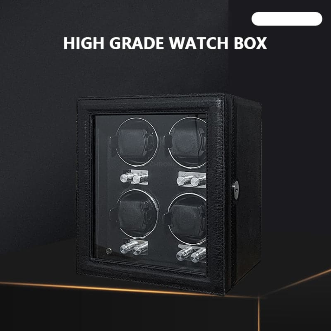 Watch Winder - Black 4 Slots - Remontoir Montre