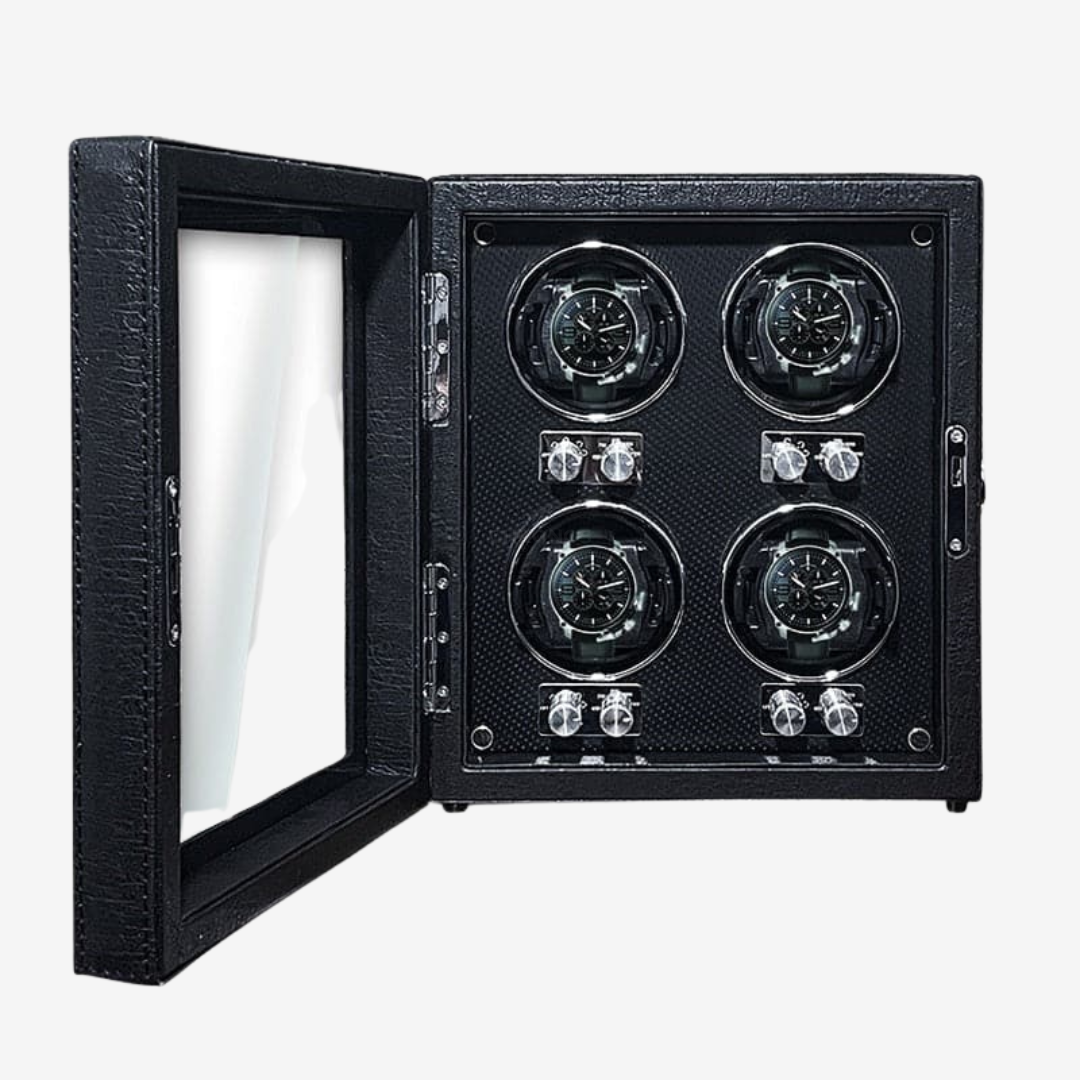 Watch Winder - Black 4 Slots - Remontoir Montre