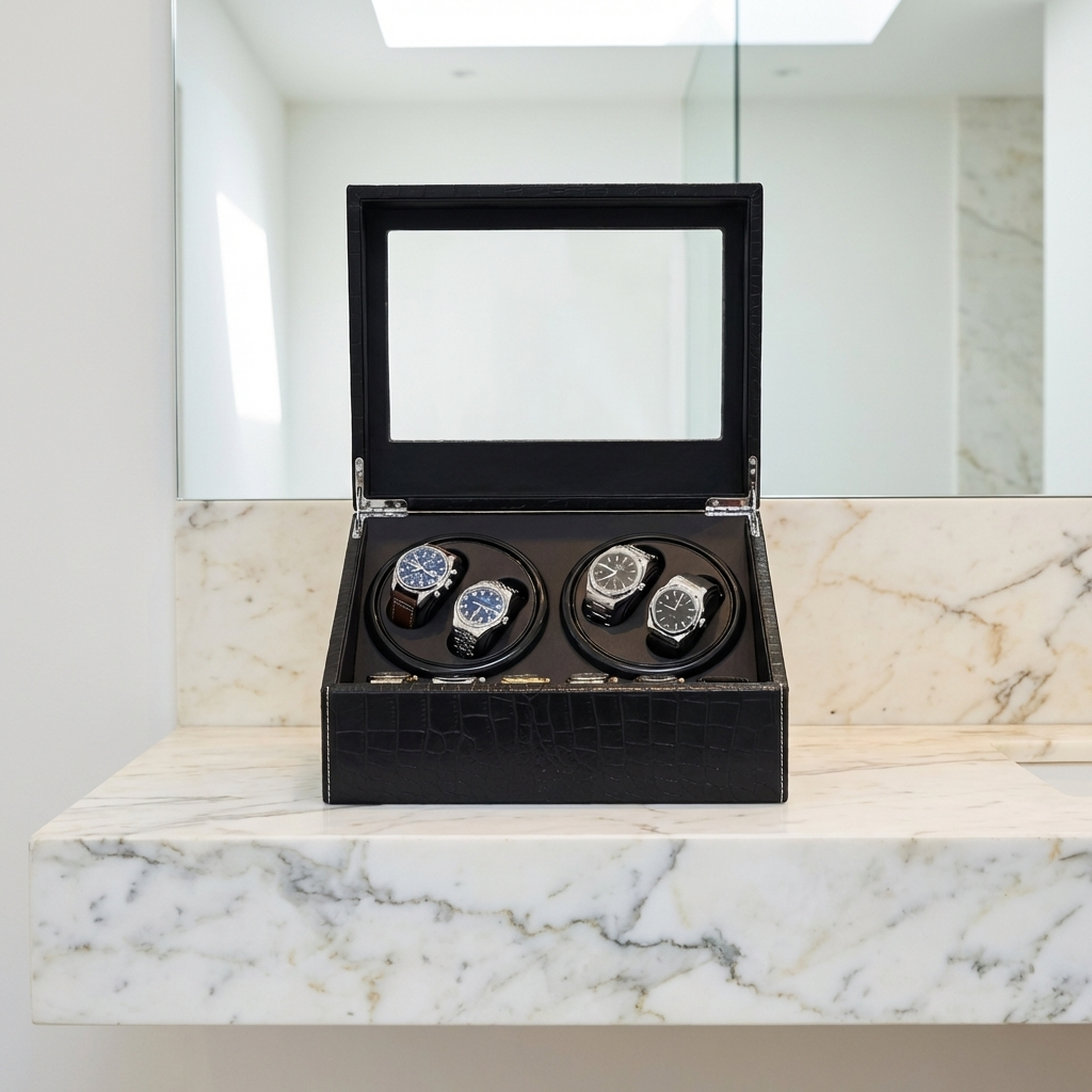 Watch Winder – Black Anaconda Case - Watch Winder