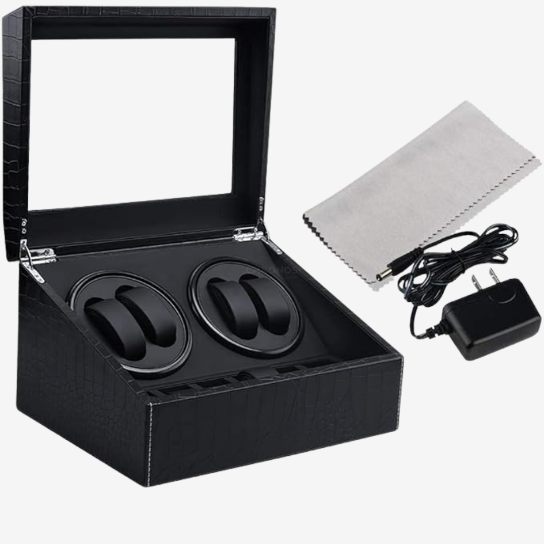 Watch Winder - Black Anaconda Case - Watch Winder