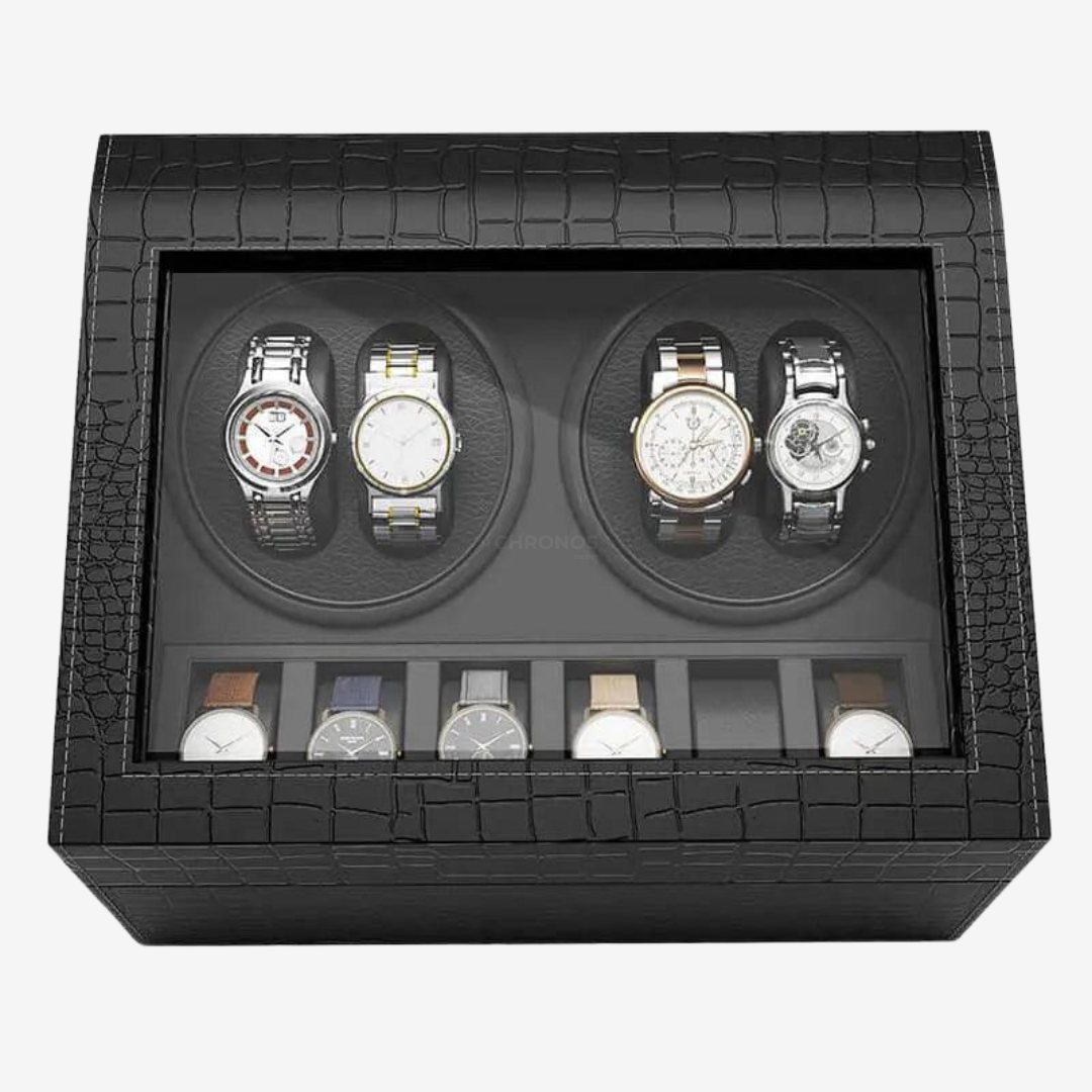 Watch Winder - Black Anaconda Case - Watch Winder