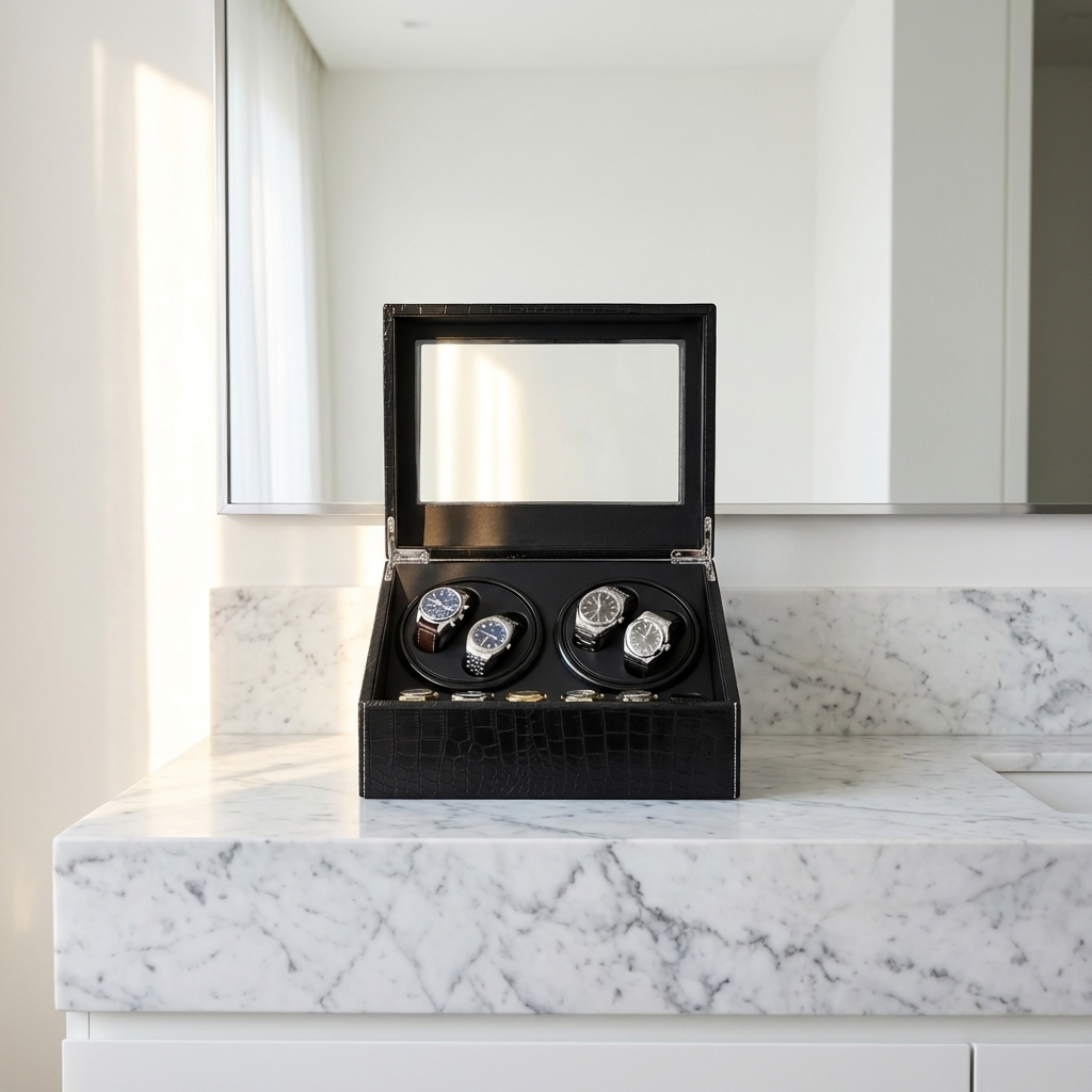 Watch Winder – Black Anaconda Case - Watch Winder