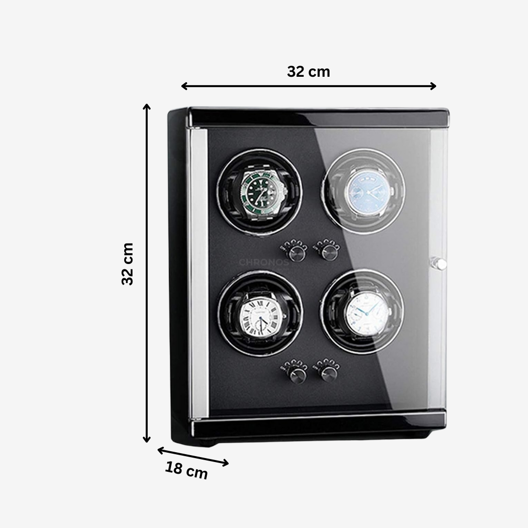 Watch Winder - Black Mozart 4 Slots - Watch Winder