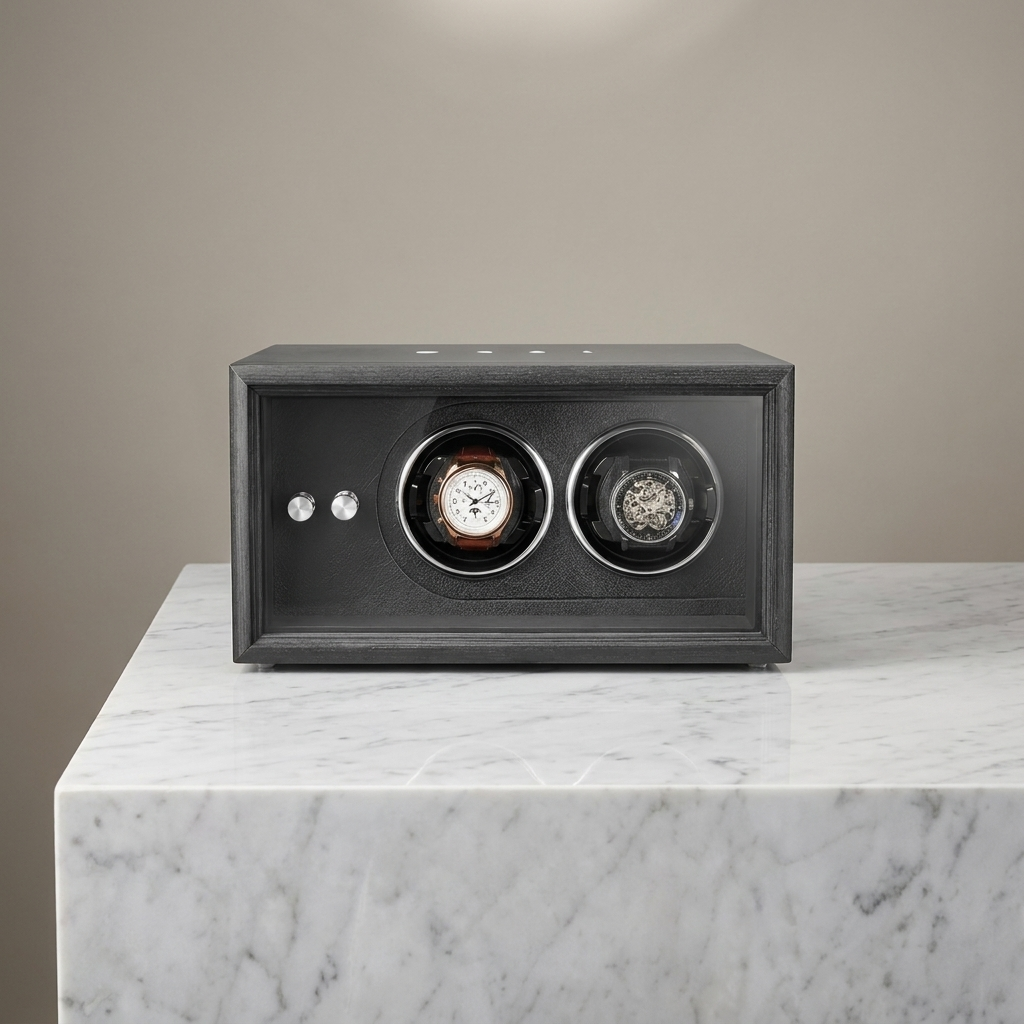 Watch Winder – Black Oak 2 Slots - Watch Winder